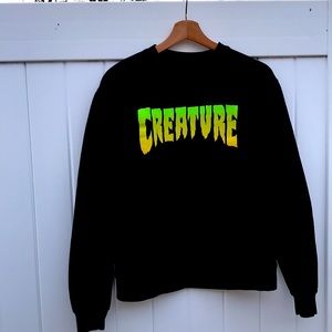Creature skate brand crew neck sweatshirt. Gently worn and out grown.